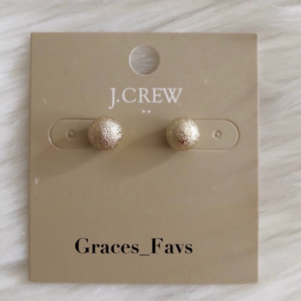 NEW J Crew Pinball Stud Gold Earrings